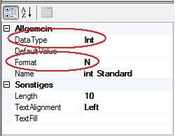 Field properties Field properties