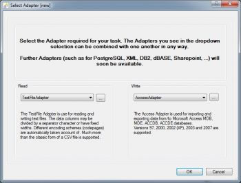 choose MS Access Adapter